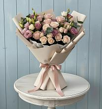 Букет цветов из:  Розы и Лизиантусы в Борское