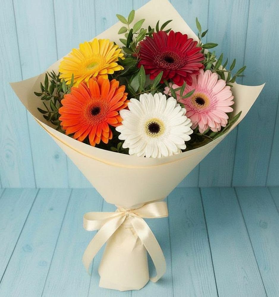 Букет цветов из: Герберы в Борское