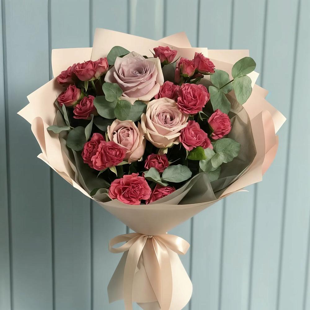 Букет цветов из: Гвоздики и Розы в Борское