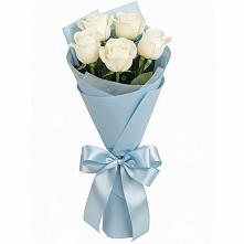 Букет 5 Белых роз Проуд в Борское