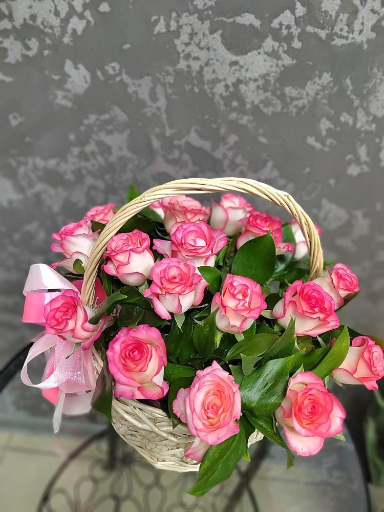 Цветочная композиция из Розы в корзине в Борское