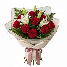 Букет цветов из:  Лилии и Розы в Борское