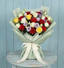 Букет цветов из:  Розы в Борское