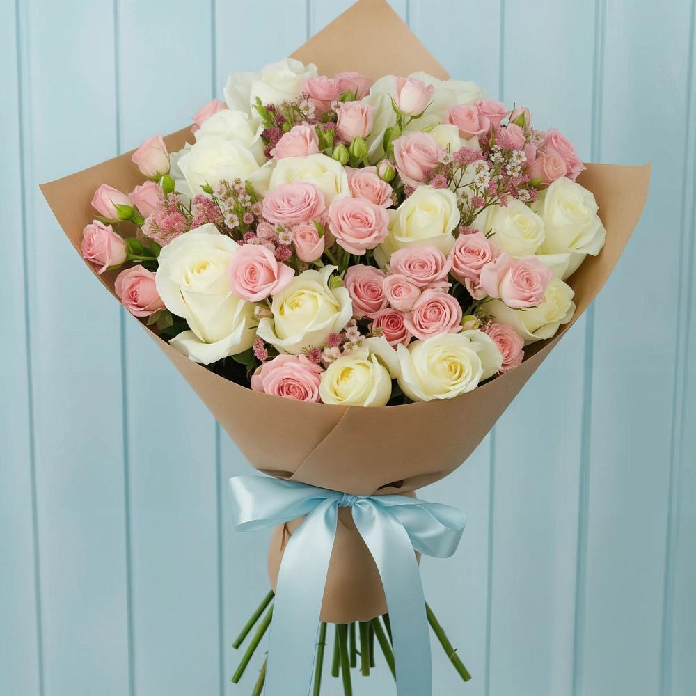 Букет цветов из: Розы в Борское