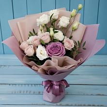 Букет цветов из:  Розы и Лизиантусы в Борское