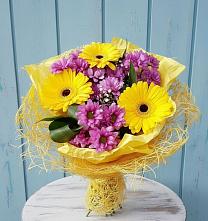 Букет цветов из:  Хризантемы и Герберы в Борское