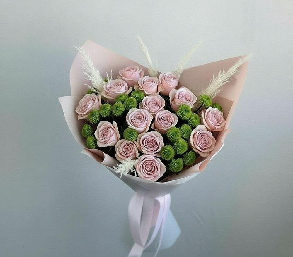 Букет цветов из: Розы и Хризантемы в Борское