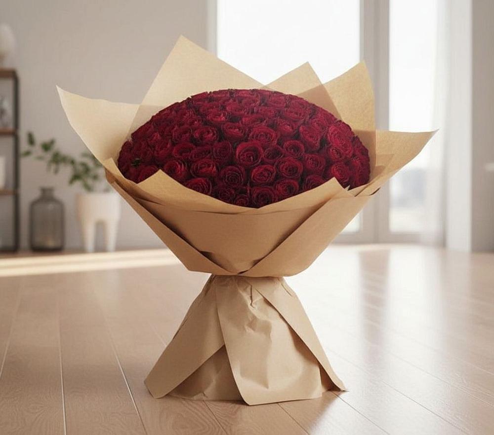 Букет 101 Красная роза в Борское