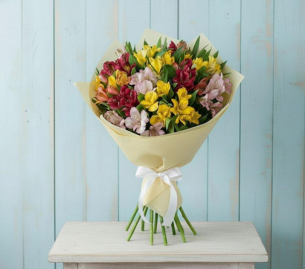 Букет цветов из: Альстромерии в Борское