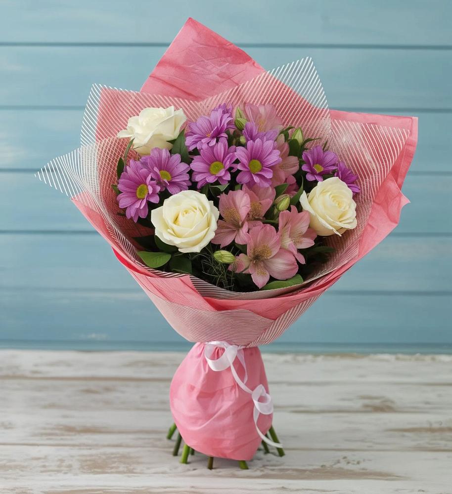 Букет цветов из: Герберы в Борское