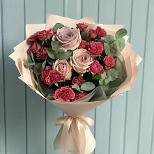Букет цветов из:  Гвоздики и Розы в Борское
