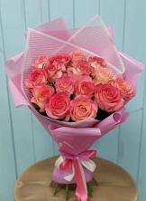 Букет 15 Розовых роз Равель в Борское