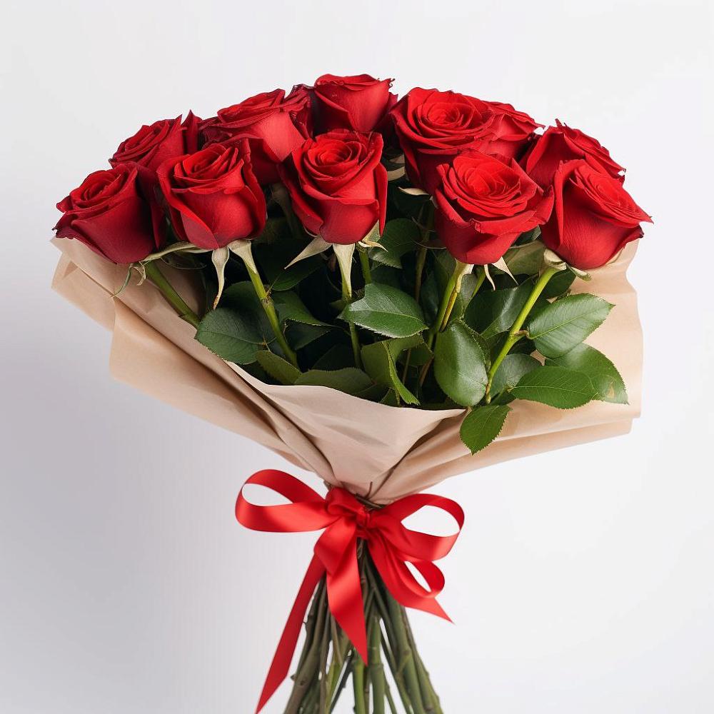 Букет 11 Красных роз Эдлесс Лав в Борское