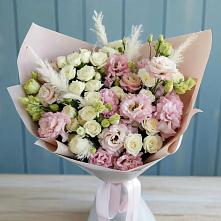 Букет цветов из:  Альстромерии и Розы #REPLACE_PRED# Борское