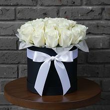 Цветочная композиция из Розы в шляпной коробке в Борское